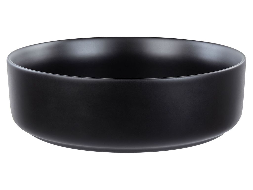 BELIANI Umywalka łazienkowa nablatowa czarna ceramiczna 36 Zdjęcie produktu 