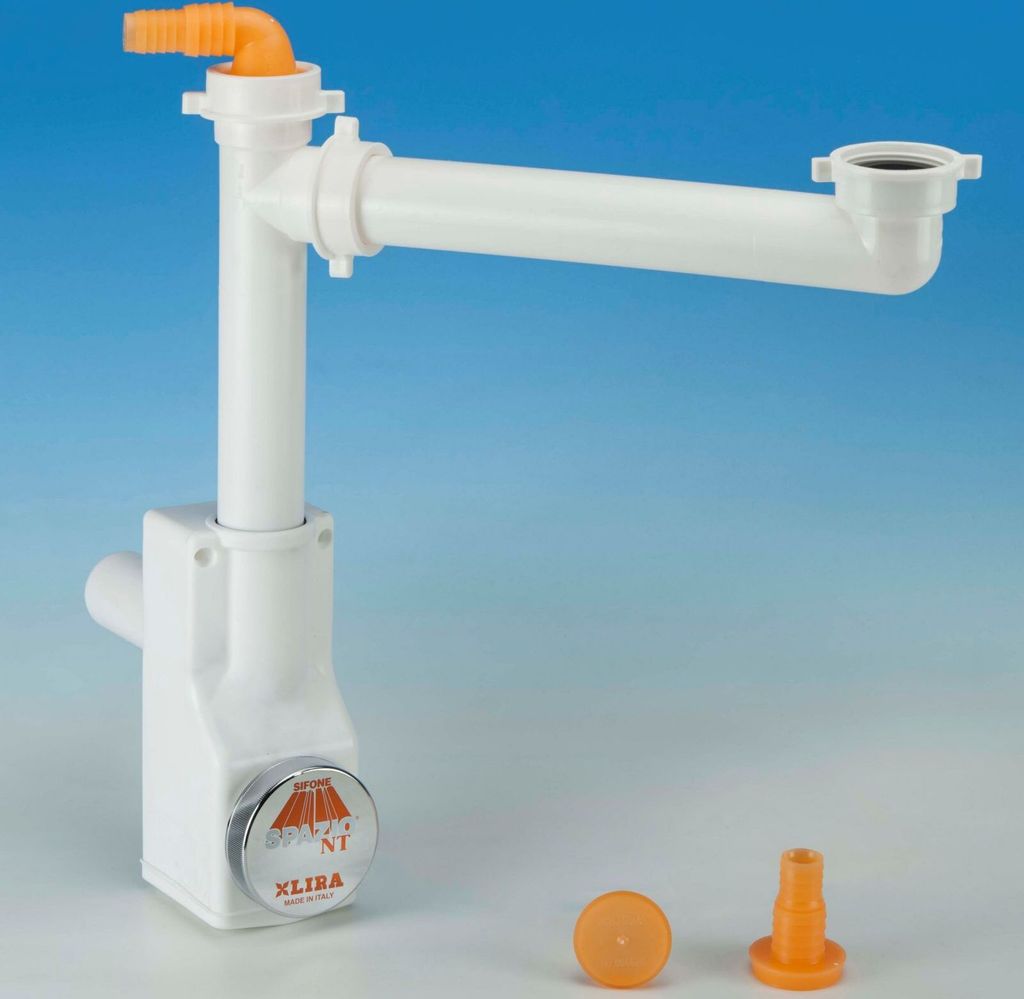 Raumspar-Siphon Küche, Rev.-Öffnung, Schlauchanschl. 50mm, Produktbild 