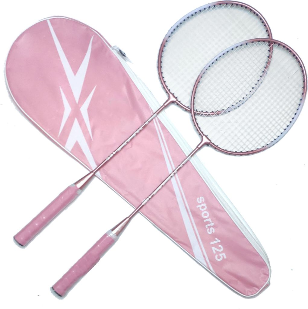 Badminton Racket Professionelles leichter Metalllacquet für Schüler Fitnesstraining Göttin Pink
