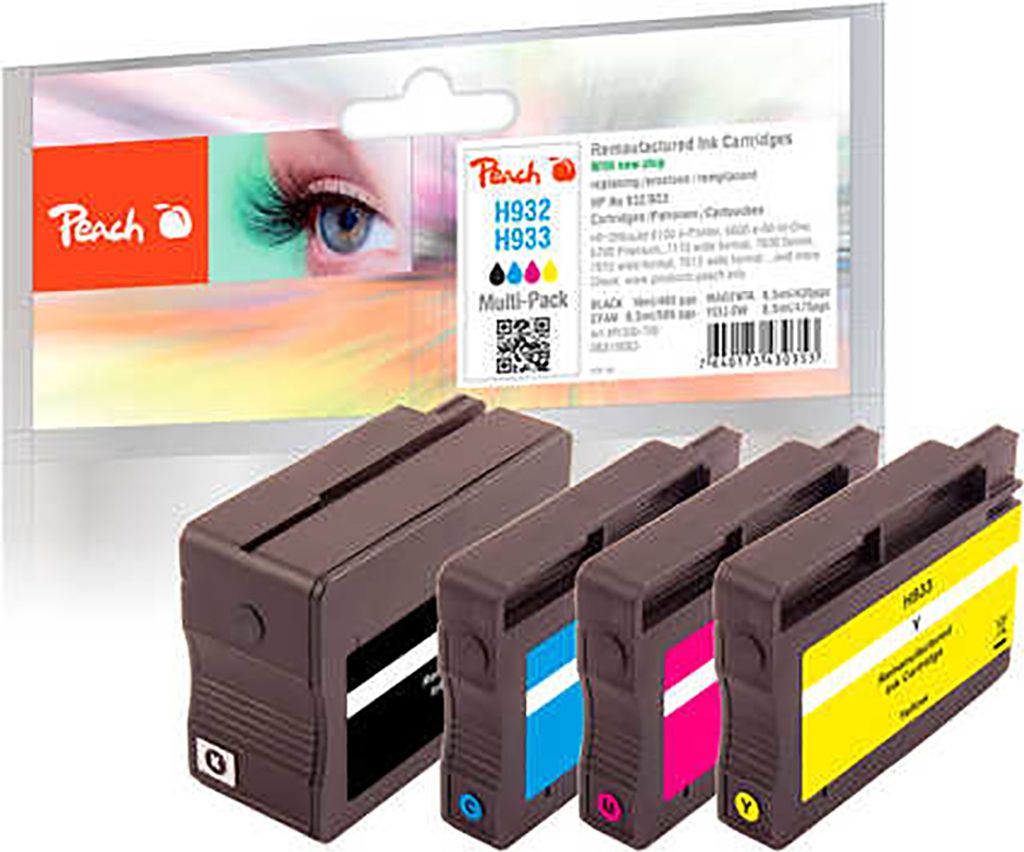 Peach 0F319883 Druckerpatrone 4 Stück(e) Schwarz, Blau, Magenta, Gelb