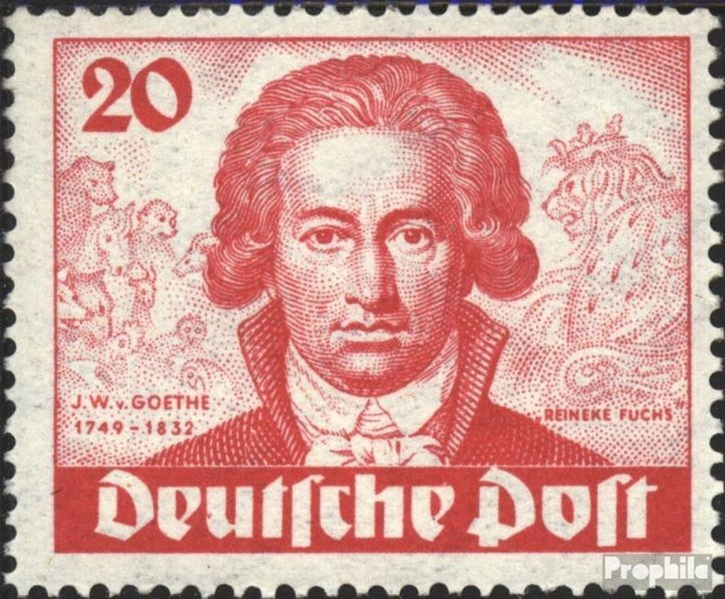 Briefmarken Berlin (West) 1949 Mi 62 gestempelt Goethe