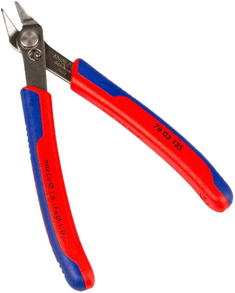 Knipex 78 03 125, Diagonale Zange, Stahl, Kunststoff, Blau, Produktbild 