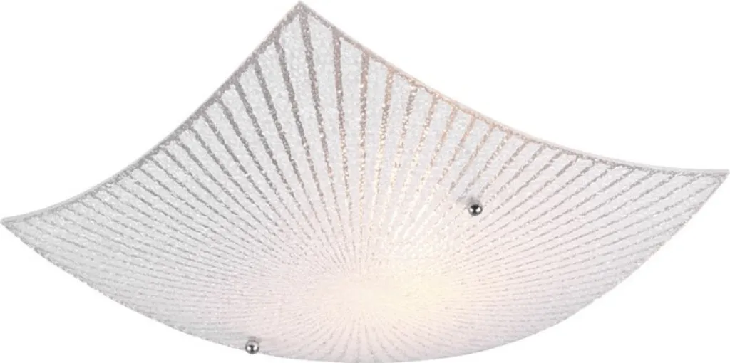 Lampada da Soffitto ELISA Trio Argento 612200100 Vetro Decorato