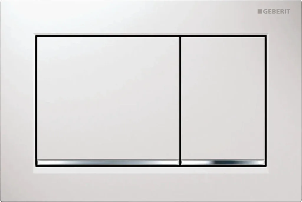 Placca Geberit Omega20 Bianco e Cromo 115.085.KJ.1 | Prezzo Outlet