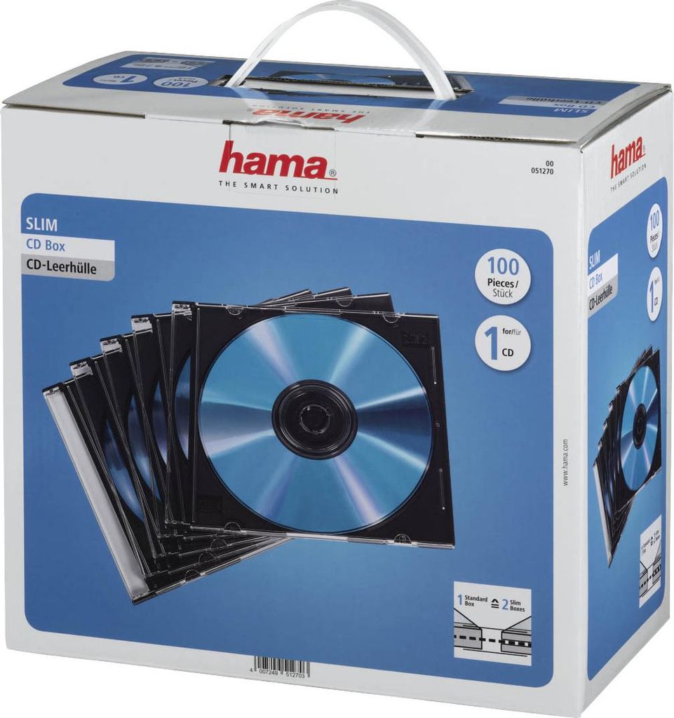 Hama - Boîtier Jewel fin pour CD de stockage - capacité : 1 Image du produit 
