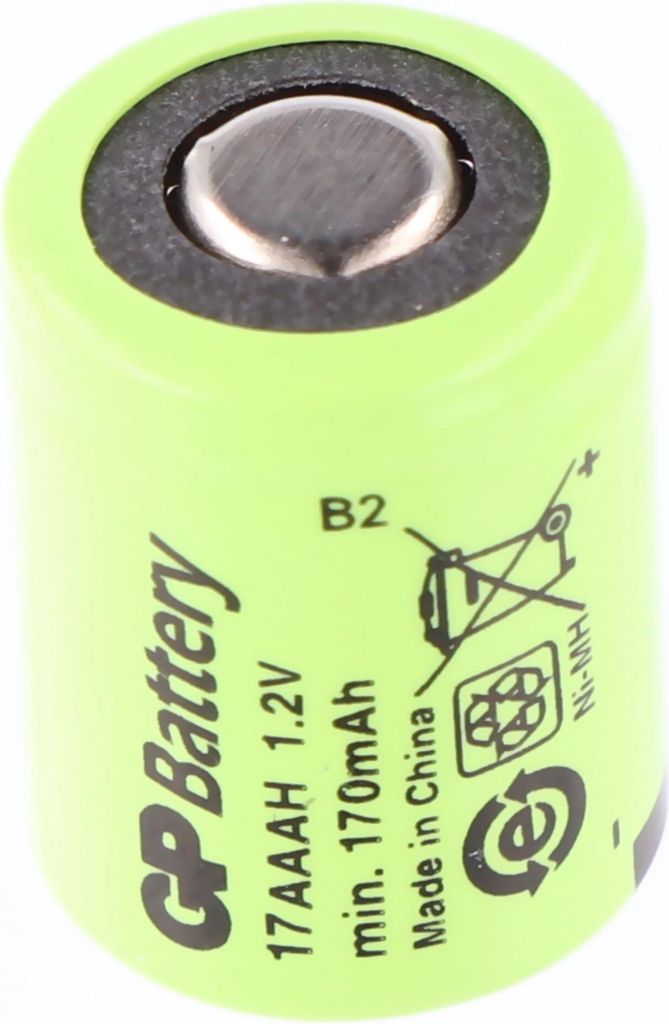 KAN 1/3AAA NiMH Industriezelle Akku Size 1/3 AAA Abmessungen 14,1 x 10,4mm, Nicht mehr lieferbar, wir liefern dafür eine bauähnliche GP Zelle