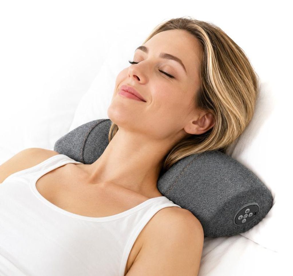 Nackenmassagekissen mit Wärme & Vibration, wiederaufladbar, Produktbild 