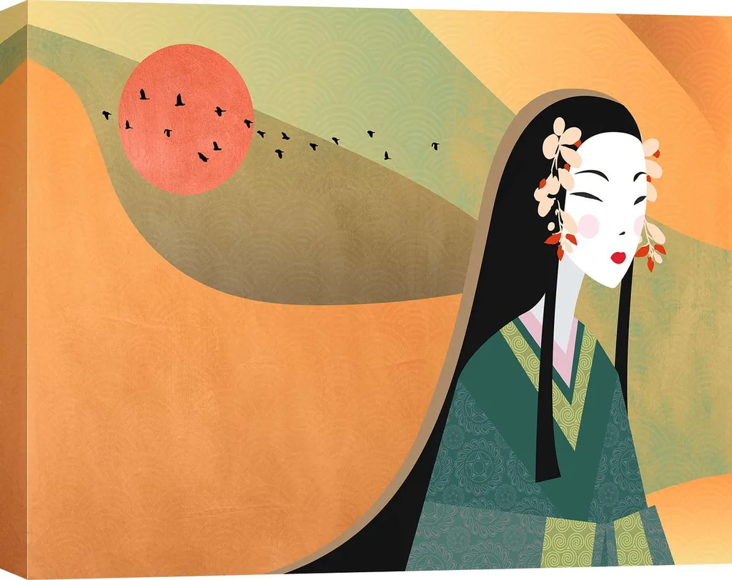 Grand Tableau 100x70 cm Japandi pour une Déco de Salon Style Nordique