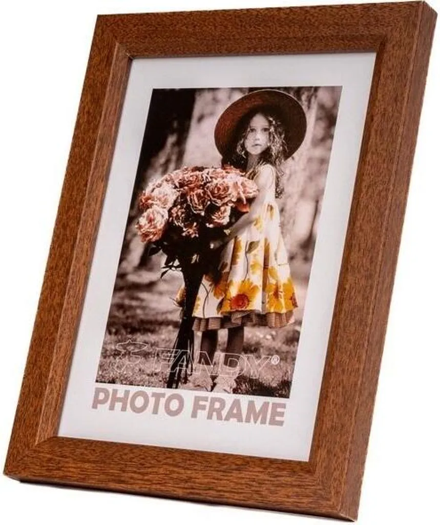 Portafoto Bevel 50x70 in Legno Pregiato Marrone Scuro - Home Gallery