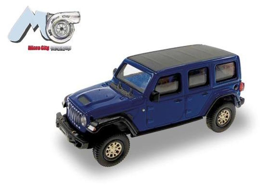 Herpa 87MC000013 - 1/87 MicroCity: Jeep Wrangler, blau (ab 2017) - Neu