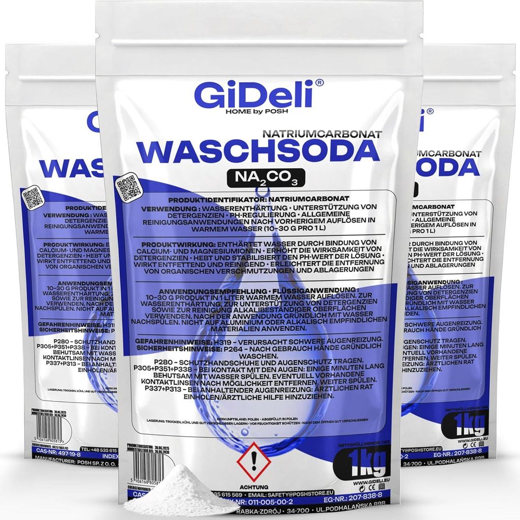 Waschsoda 3kg Natriumcarbonat Na2CO3 Kalziniert Waschmittel Produktbild 