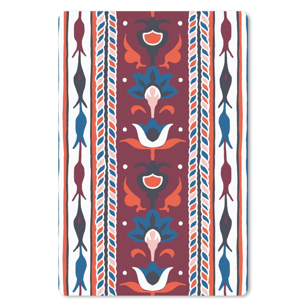 MuchoWow Mauspad Mousepad Blumen - Muster - Pflanzen - Abstrakt - Minimalismus 18x27 cm - Mousepads - Maus Mat - Pad - Mausunterlage