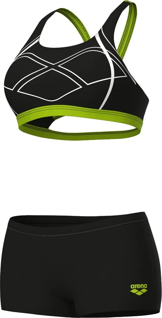 Bikini de Sport arena Noir Résistant au Chlore Graphic Taille 36 Femme