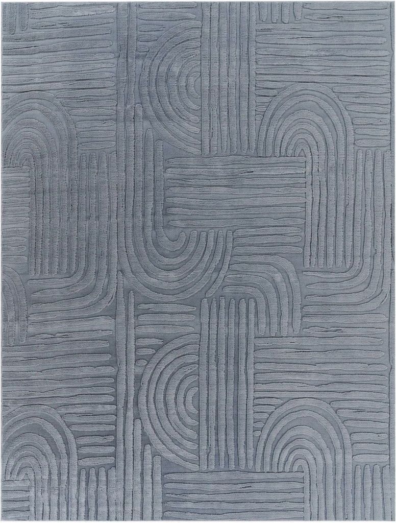 TT Home Wohnzimmer Teppich Esszimmer Kurzflor Geometrische Optik Skandi Boho Unifarben Größe 80x150 cm