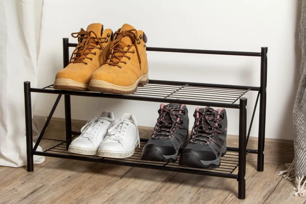 Porte-chaussures compact Brunbeste 2 niveaux format gain de place 65cm