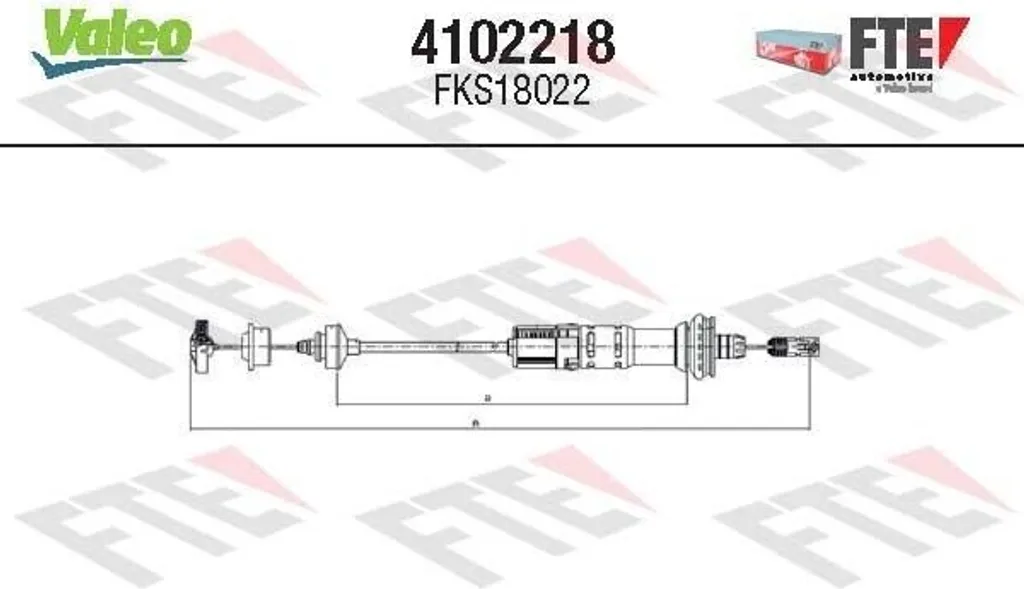 Câble d'embrayage adaptable Peugeot 206 toutes versions - Valeo 4102218