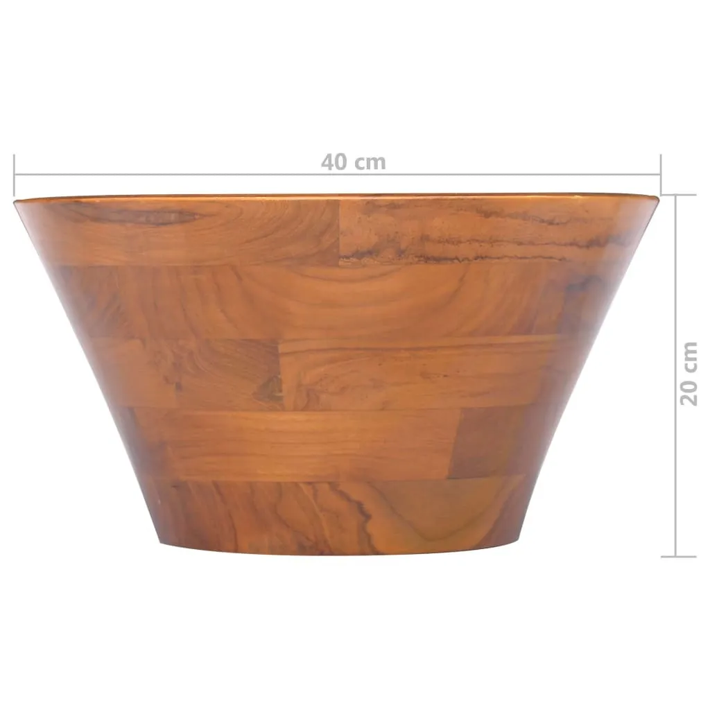 Lavabo Appoggio Teak 40cm vidaXL | Design Moderno Bagno Legno - 5