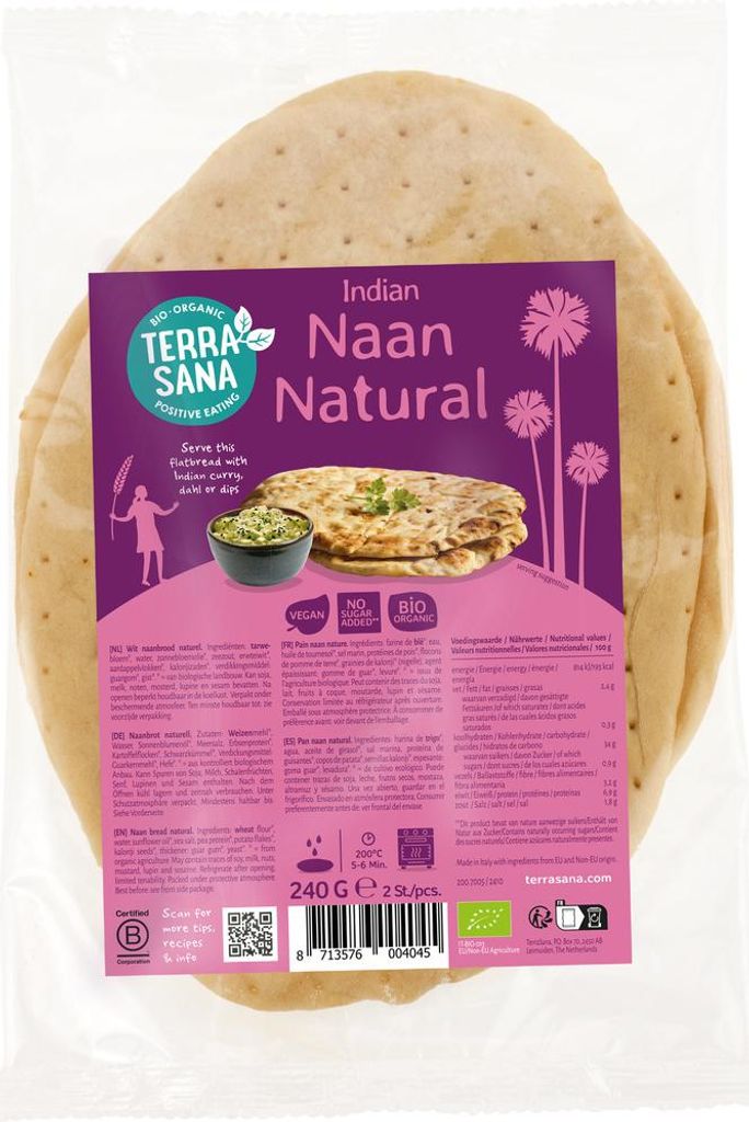 Pain naan naturel 240g Image du produit 