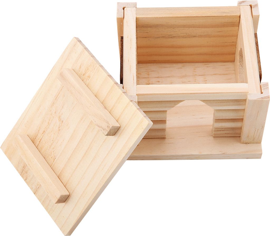 Holzhaus,Hamsterhaus,Flaches Hamsterhaus,Hölzerne Rattenhütte,Hölzernes Flaches Hamsterhaus