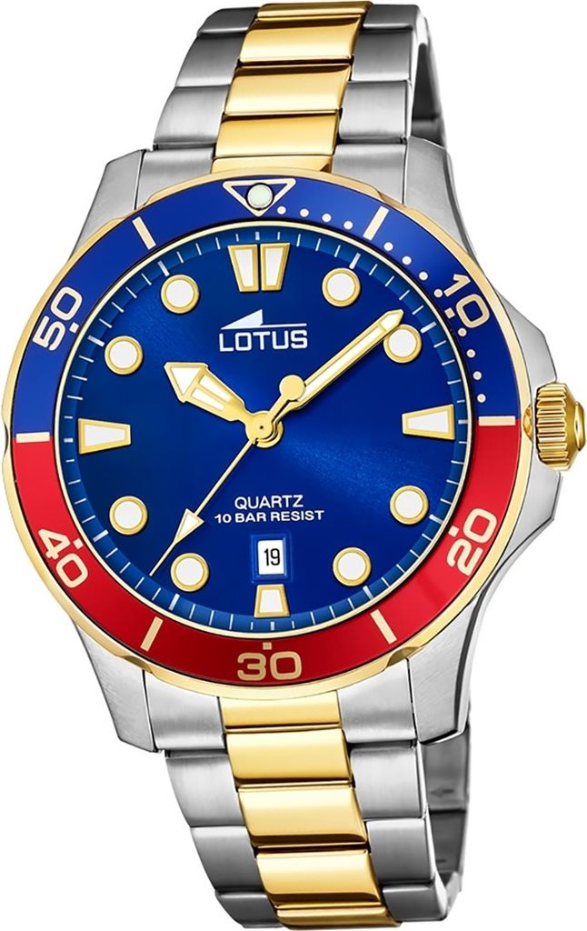 Lotus Edelstahl Herren Uhr 18760/4 Armbanduhr silber gold Sport D2UL18760/4