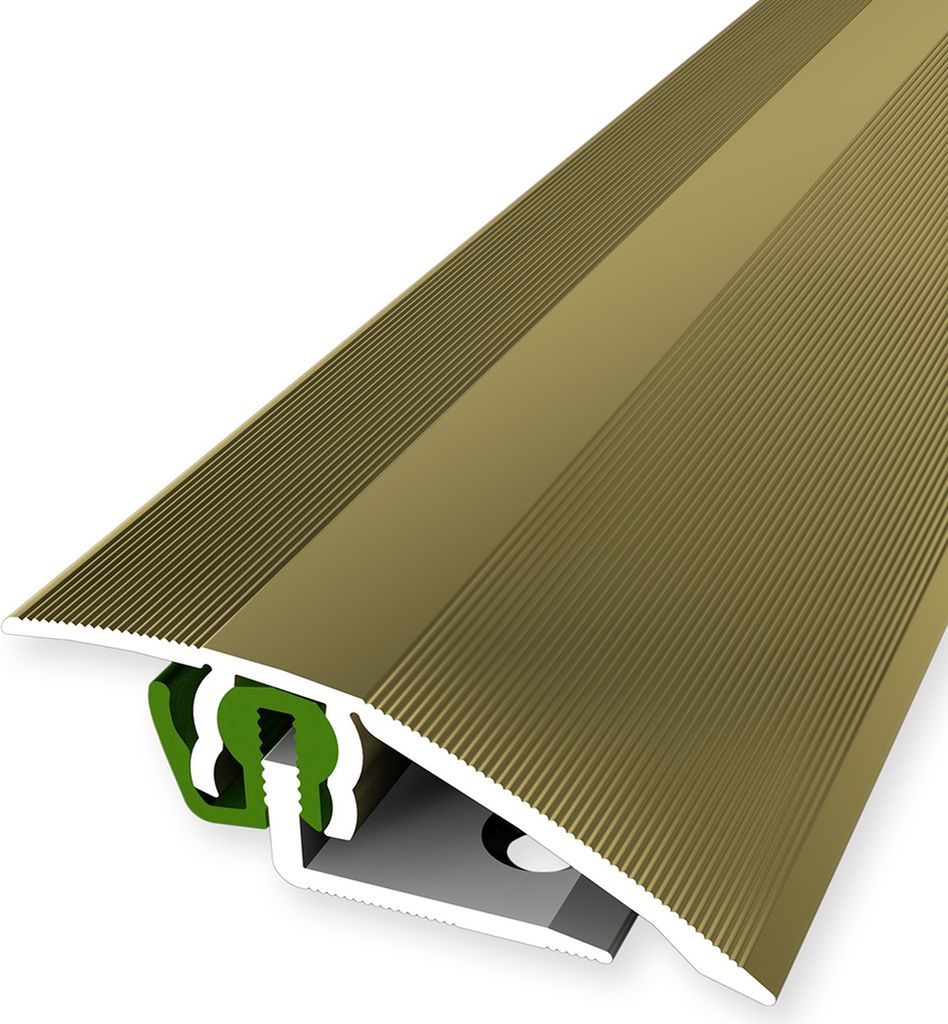 PROVISTON | Übergangsprofil | Parkettprofil | Breite: 51 mm | Höhenausgleich: 3 - 23 mm | Länge: 900 mm | Aluminiumprofil | Gold | 1 Stück