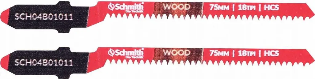 Lame de scie sauteuse 75mm 18TPI HCS SCHMITH pour découpe précise du bois