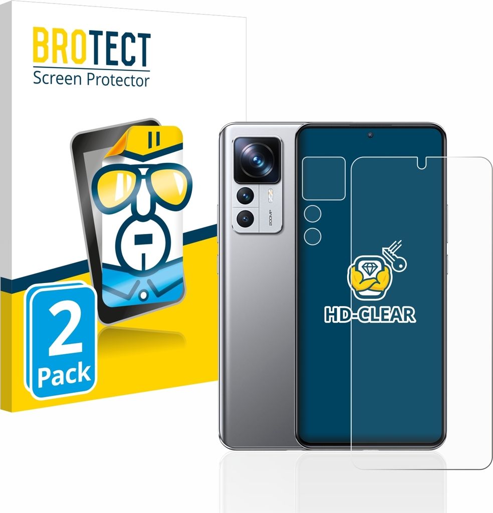 2x Für Xiaomi 12T Pro (Display+Kamera) Schutzfolie BROTECT Produktbild 