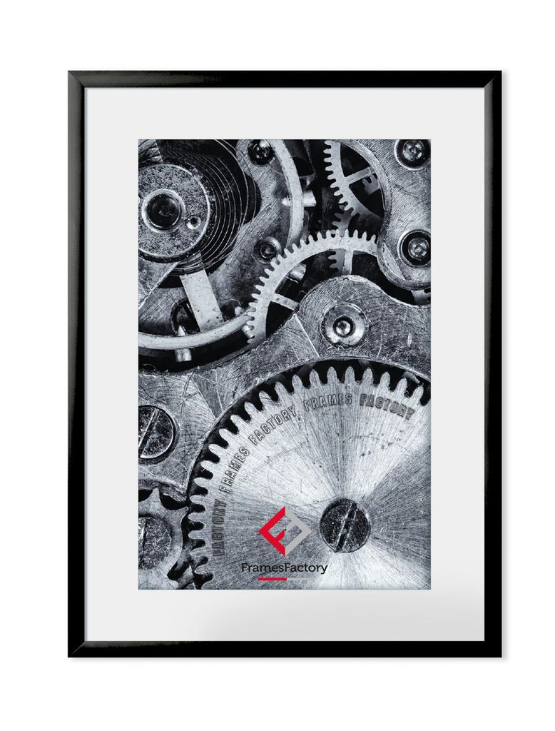 aFFa frames, Alu, Bilderrahmen aus Aluminium, Bild Foto Rahmen, Rechteckig, mit Acrylglasfront, Schwarz, 70x100 cm