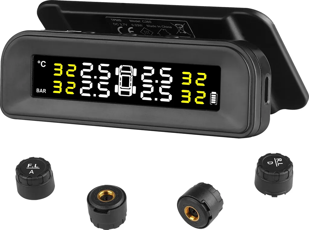TPMS VEVOR per Camper 87 PSI | Allarme Wireless Solare 4 Sensori