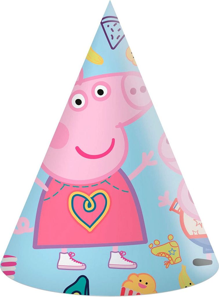 Procos - Partyhüte Peppa Wutz Messy Play aus Papier, 6 Produktbild 