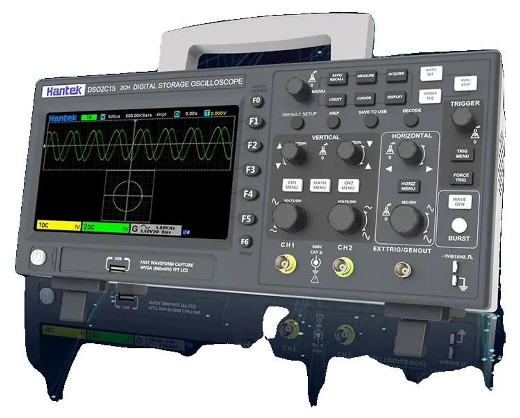 Oscilloscope DSO2D15 1 GSa/s haute vitesse avec décodage de bus série