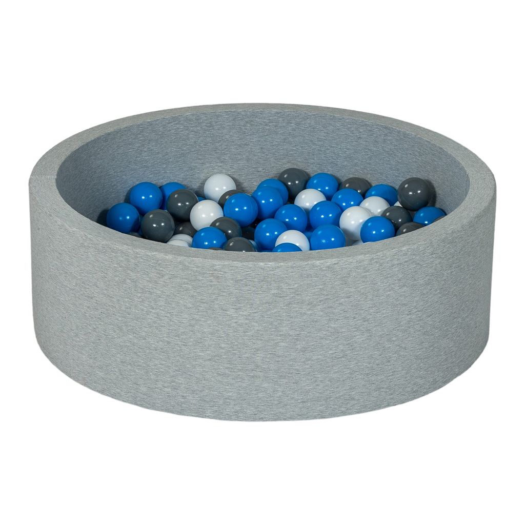 Bällebad Spielplatz + 150 Bälle weiß, blau, grau