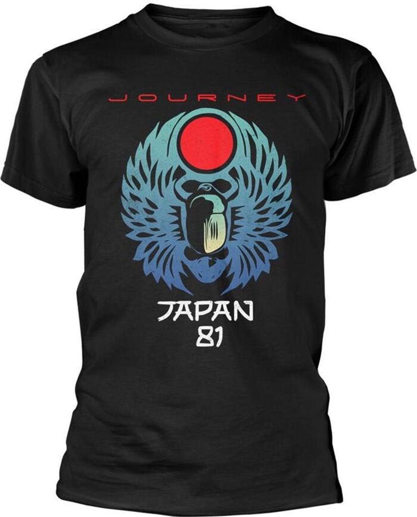 Journey - "Japan 81" T-Shirt für Herren/Damen Uni PH4394 (S) (Schwarz)