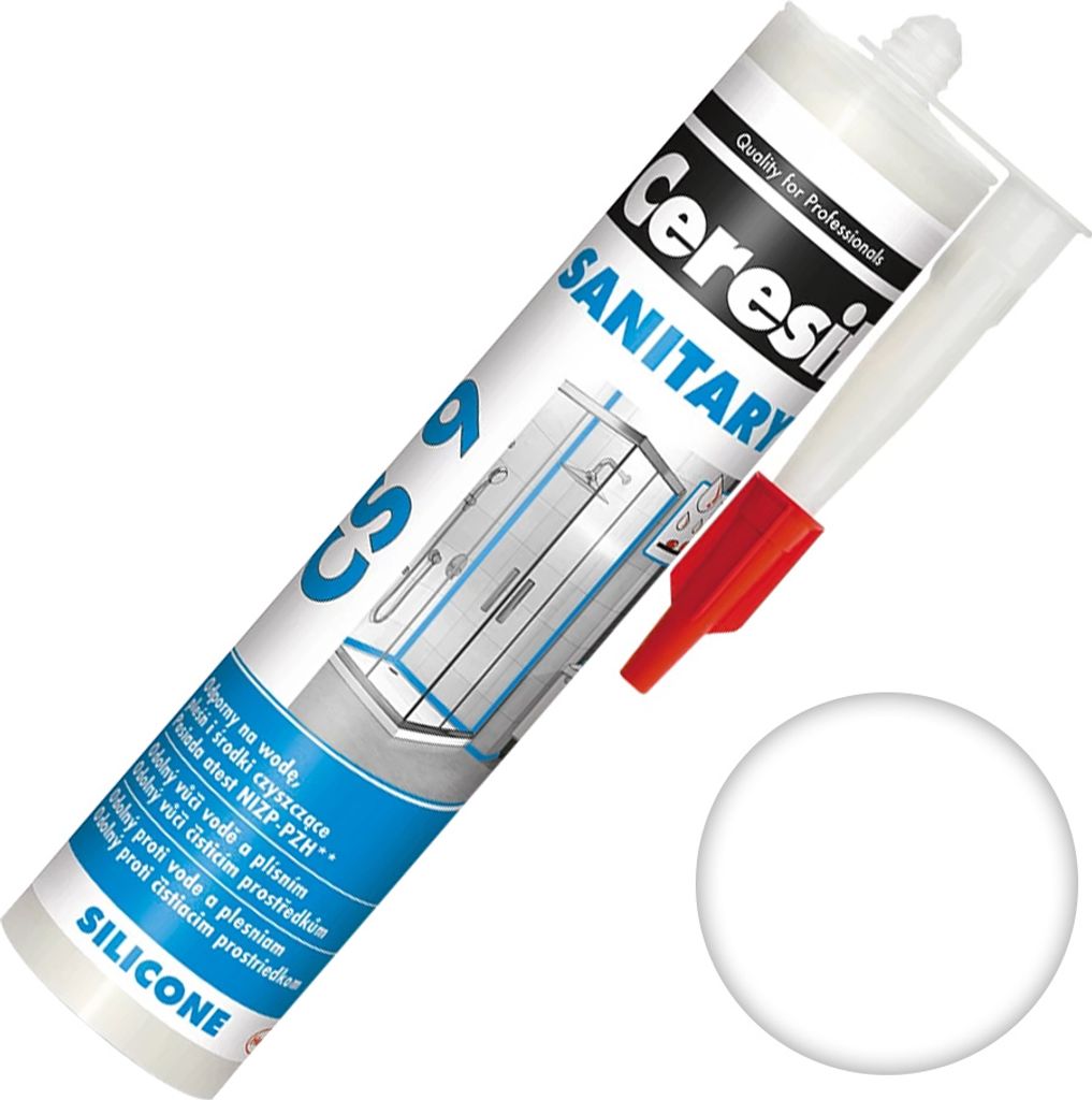 Ceresit Sanitärsilikon CS9 280ml Weiß Schimmelresistent Bad Küche