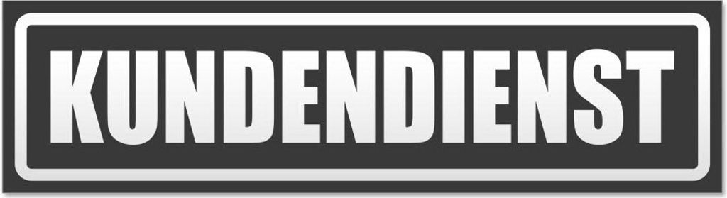 Kiwistar - Autoaufkleber - Dunkelgrau - 45 x 12 cm - Kundendienst invertiert - Hinweis Aufkleber Sticker für Auto, Kfz, Fahrrad, PKW, LKW