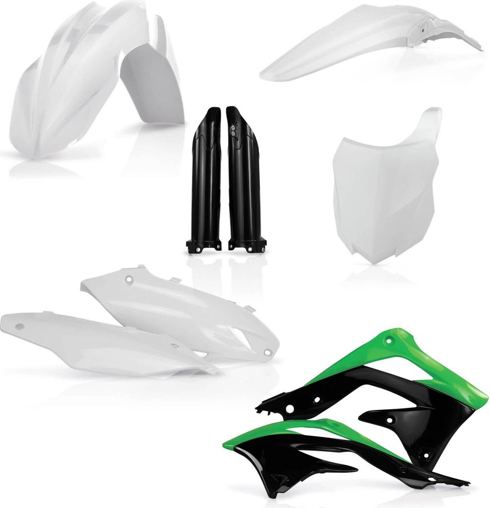 ACERBIS Verkleidungskit 9 Teile Grün/Weiß für KAWASAKI KX 450 F