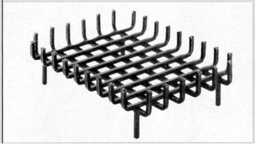 Heibi Feuerrost aus pulverbeschichtetem Stahl schwarz 54x42x13 cm Feuerbock