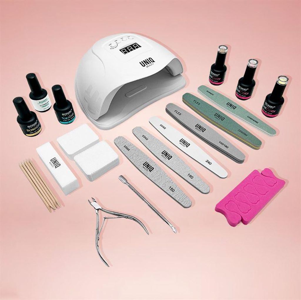 UNIQ Premium Gel Polish Starter Kit UV LED Nagellack Set mit Lampe