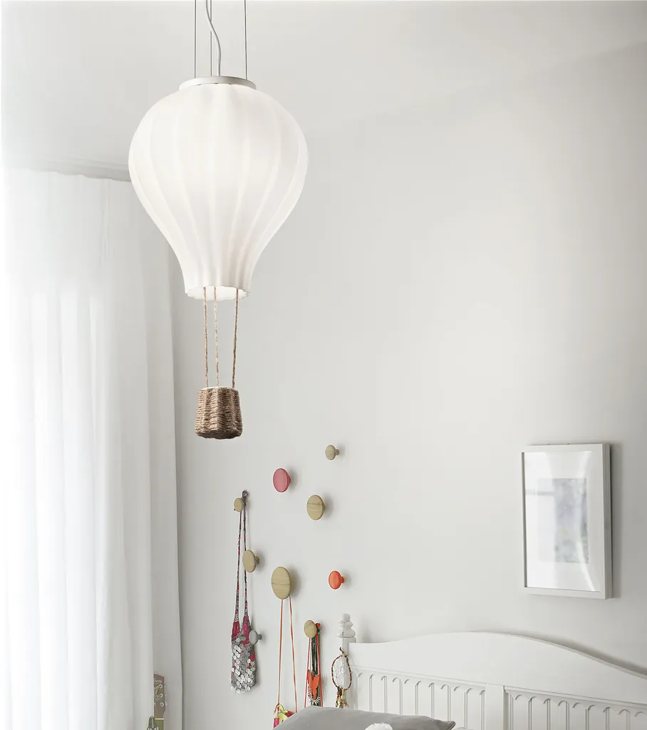 Suspension DREAM BIG SP1 D42 Blanche Design Montgolfière avec E27