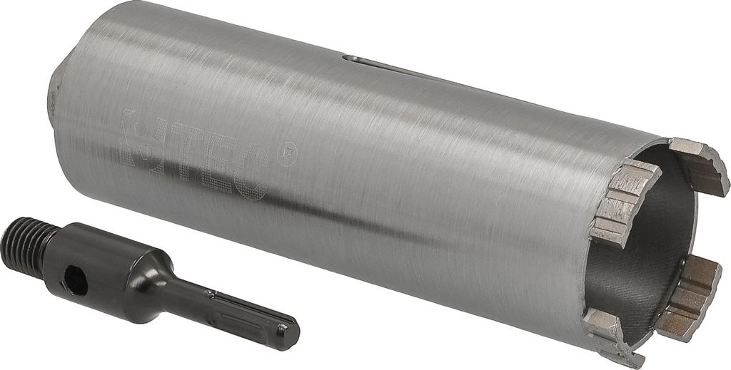Diamantbohrkrone Ø 62 mm Nutzlänge 180 mm mit SDS+-Aufnahme 100 mm Segmenthöhe 10 mm Diamant Bohrkrone Trockenbohrkrone Kernbohrer Betonbohrkron...