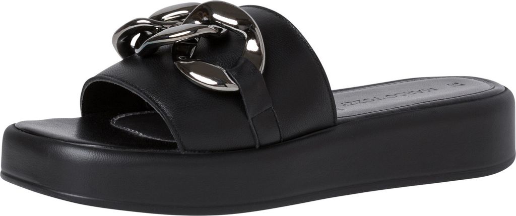 MARCO TOZZI Damen Leder Clogs Pantoletten Kette Plateau Produktbild 18