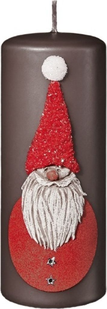 4er Set Weihnachtskerze Santa Claus 15 x 6 cm