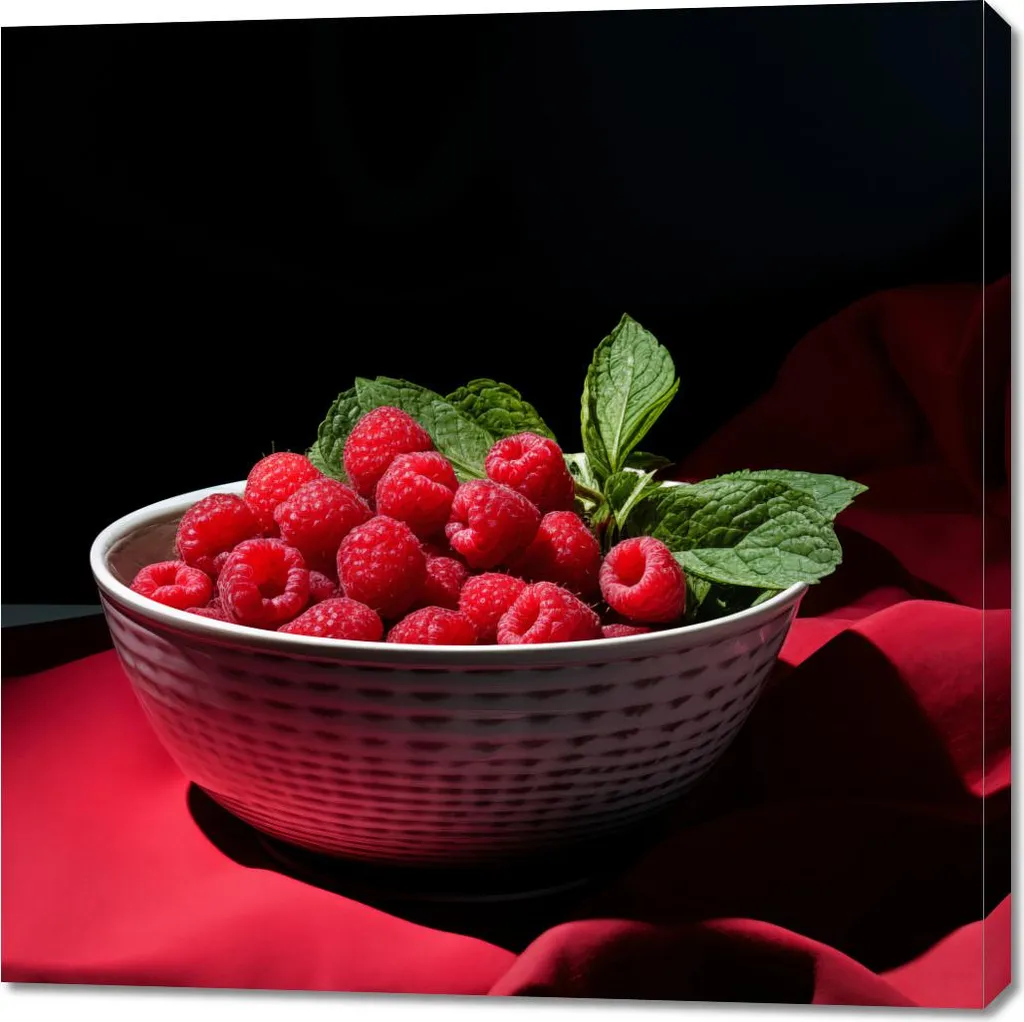 Image 100 x 100 cm Coupe framboise - Habillez vos Murs avec Élégance