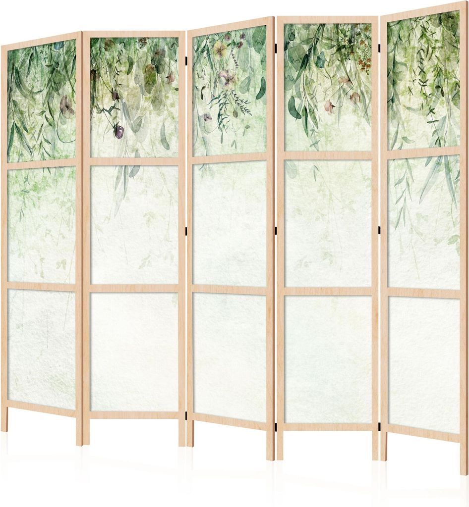 LUMASOUL Paravent einseitiger, Paravent Raumteiler Innen, Blumen Motiv, 225x172 cm