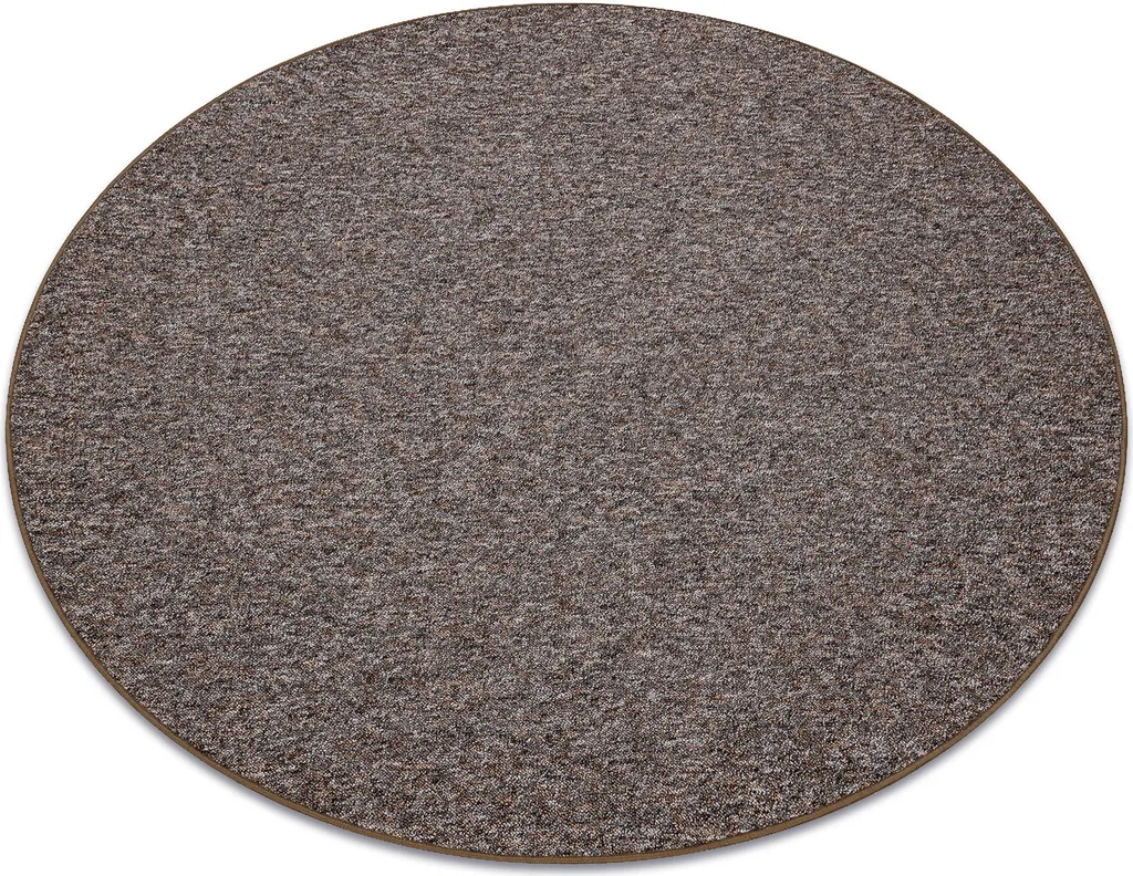 Grand tapis de salon rond beige et marron 200cm style contemporain chic