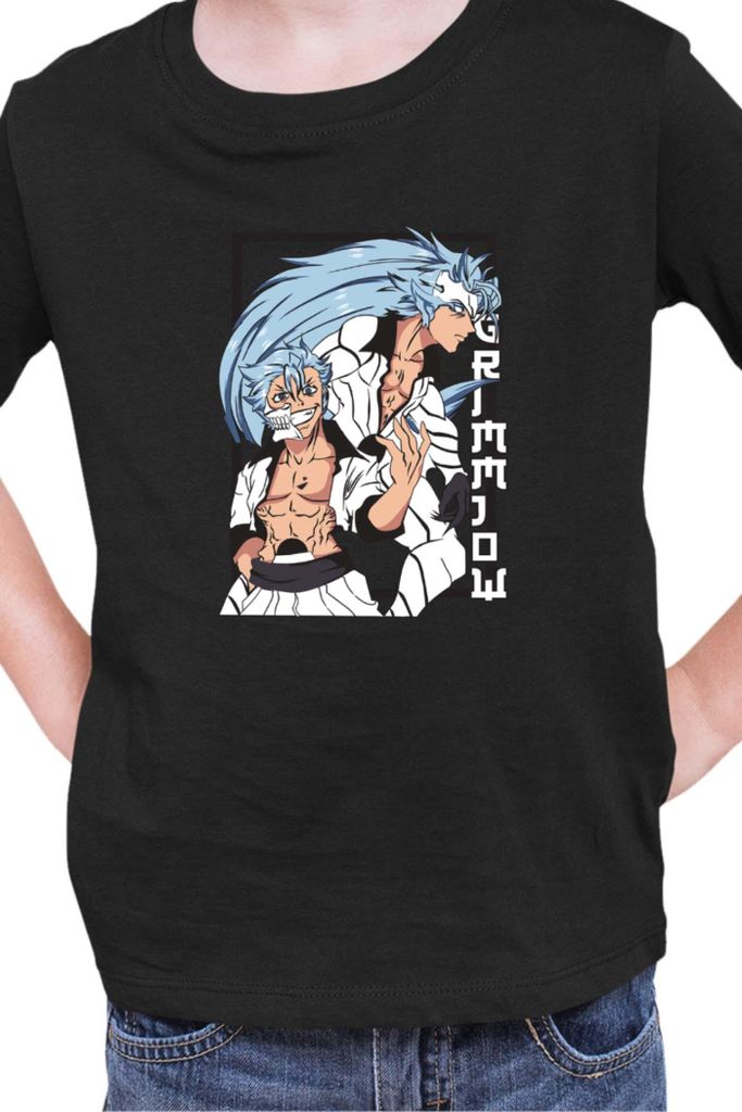 Kinder T-Shirt Manga Japan Anime Comics Animation Bleach 001, 7-8 Jahr - 128 / Schwarz