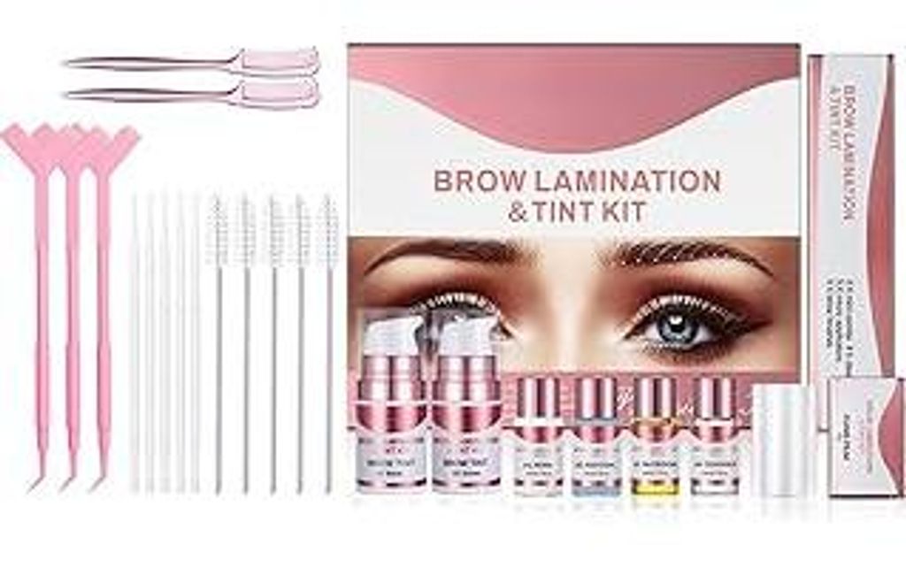 Augenbrauen Lifting Set,Wimpernlifting Set,Natürliche Lash LiftingSet,Brow LiftingSet für Zuhause,DIY Brow Lamination Kit,Lange andauernd,Vollere...
