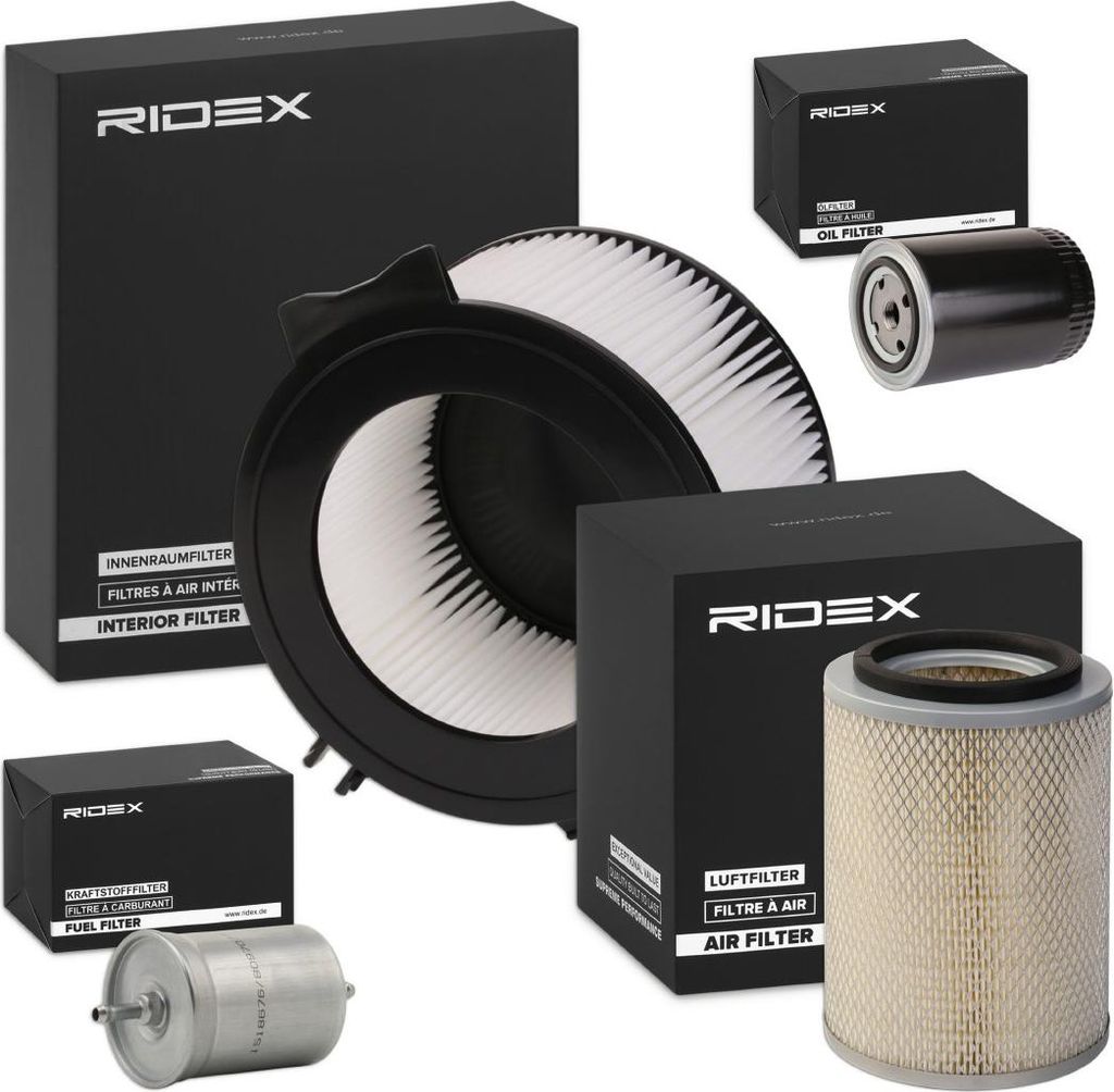 RIDEX Filterset Inspektionspaket Filtersatz für VW Transporter IV Bus (70B, 70C, 7DB, 7DK, 70J, 70K, 7DC, 7DJ) Transporter IV Kastenwagen
