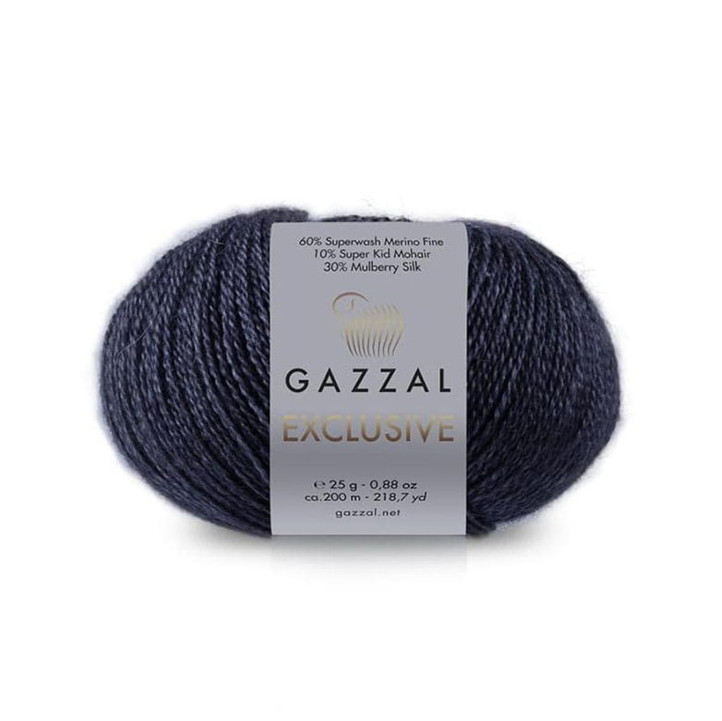 Gazzal Exclusive 9907 Merino Seide Mohair Garn 25g 200m Produktbild 