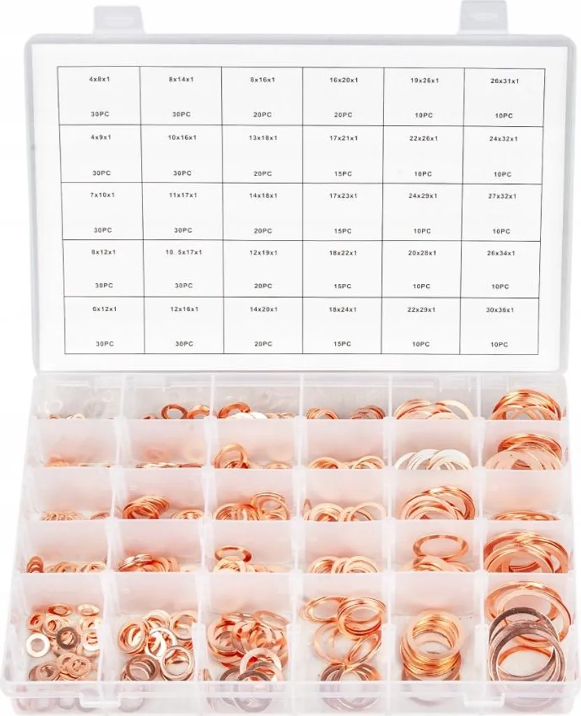 Dischi di rame Set di guarnizioni in rame 580 pezzi